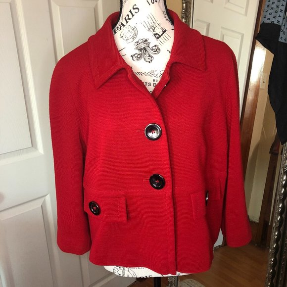 Marks & Spencer Autograph Weekend Women Red Blazer 16 UK - Picture 1 of 7
